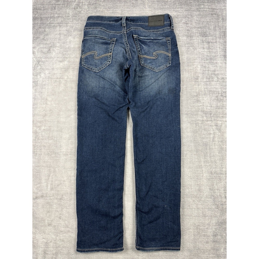 Silver Jeans‎ Mens 30x32 Blue Denim Eddie Straight Tapered Faded Stretch
